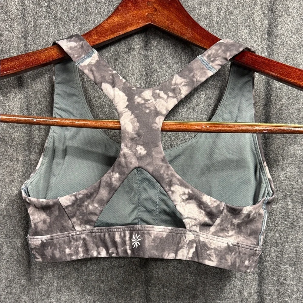 Athleta Floral Charcoal Sports Bra